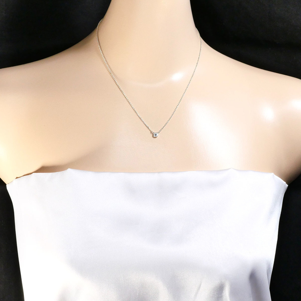 Tiffany & Co. By the Yard Silver Necklace with Aquamarine, Total Weight 1.6g,... - Picture 6 of 6